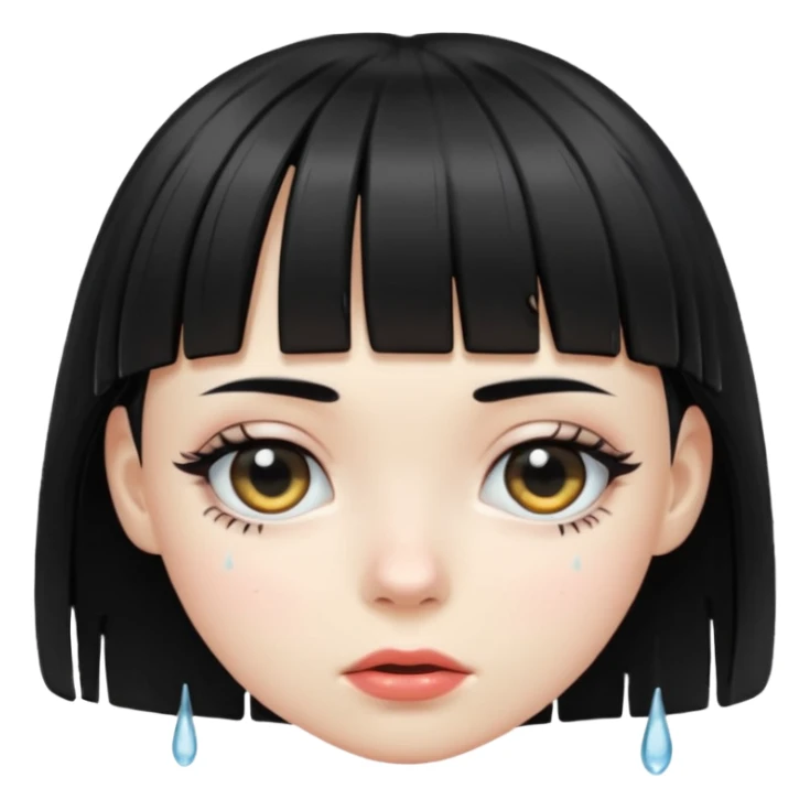 Zunbi na chuva cabelo de franjinha sticker