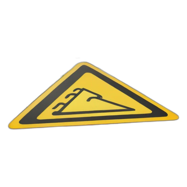 street sign triangle yellow 'be aware of things falling from the sky' sticker