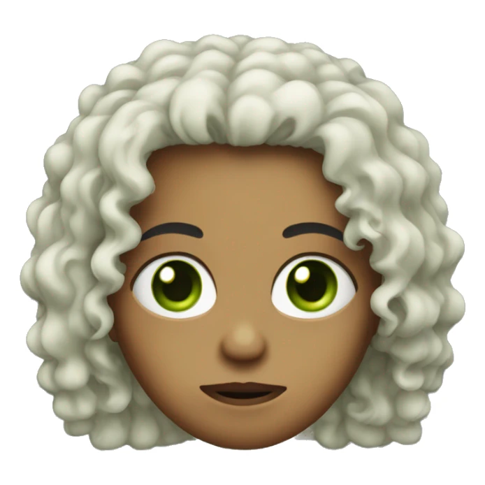 arab zombie with curly hair and green eyes sticker