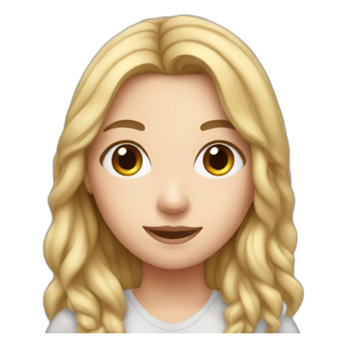 A white girl taking photo sticker