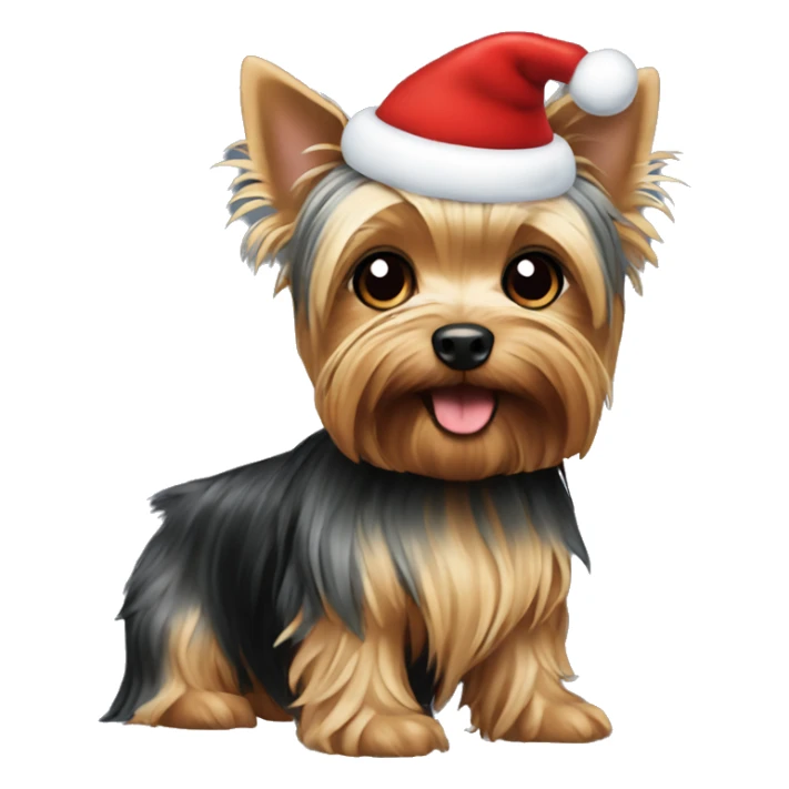 Yorkshire terrier with christmas vibe sticker