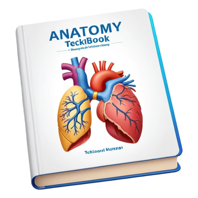 anatomy textbook with human body diagram on cover sticker
