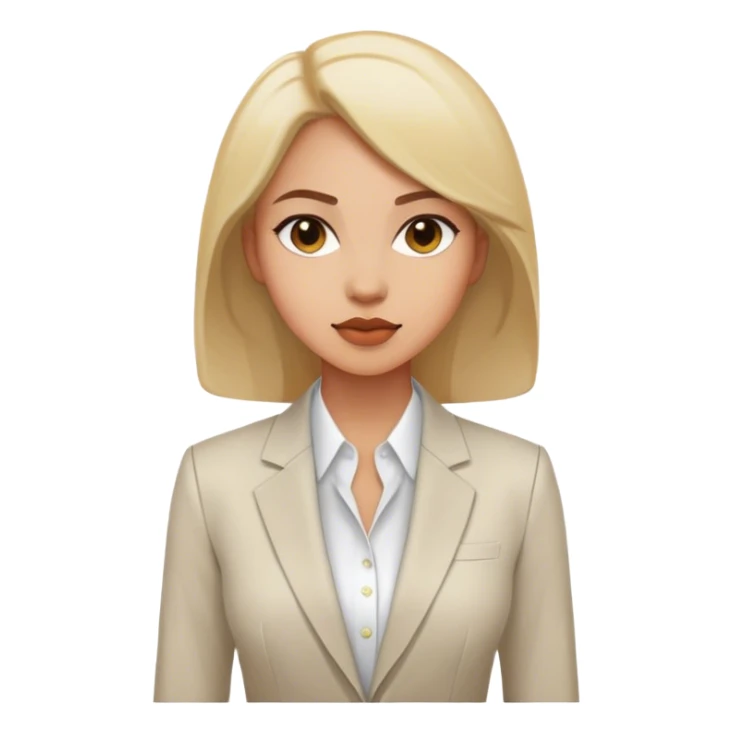 woman simple suit jacket shirt polish sticker