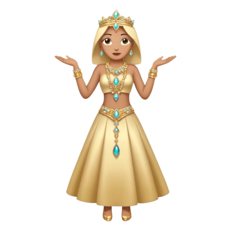 vestimenta himilce en cuerpo entero con joyas  sticker