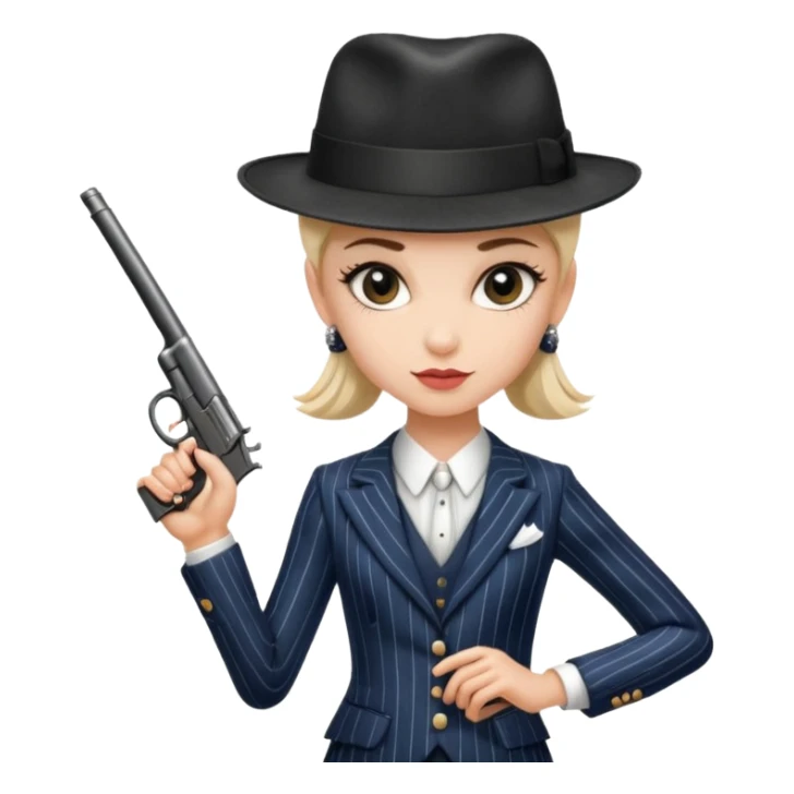 A balerina in with a gangster style sticker