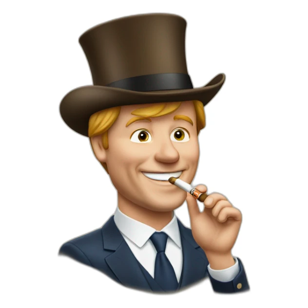 koning willem alexander met sigaret sticker