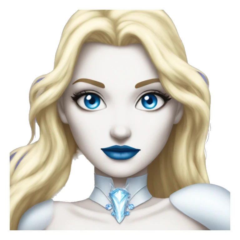Emma Frost with Blue Eyes wearing corset sticker