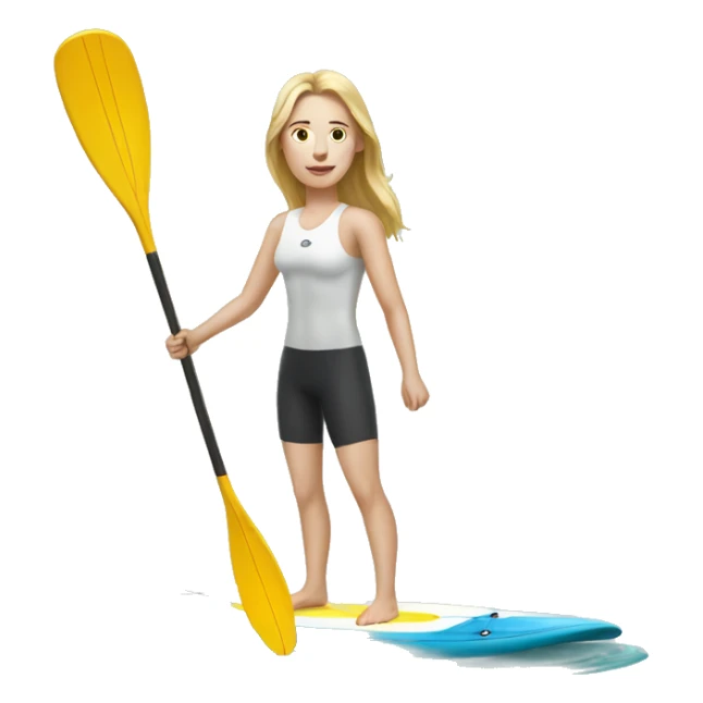 Stand up paddler pale skin sticker