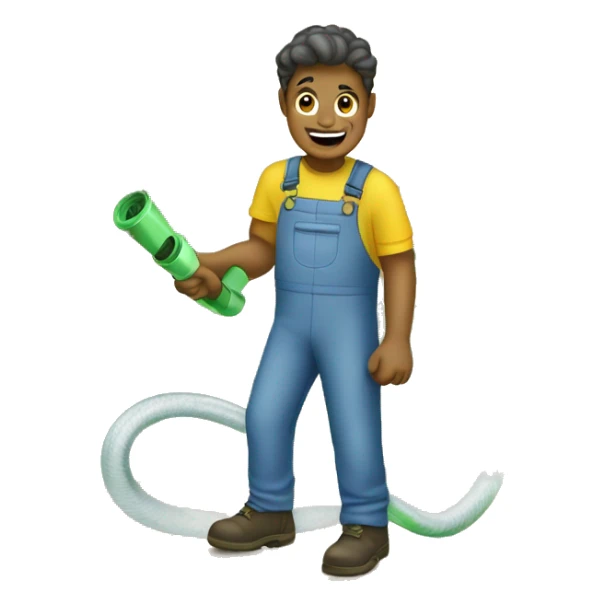 person steps on garden hose sticker