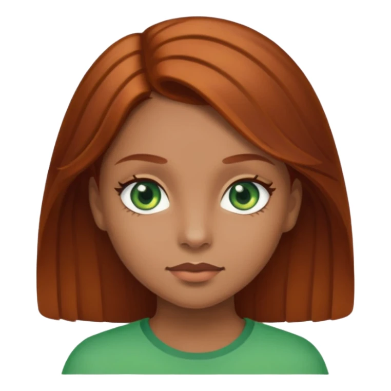 Girl with light brown skin auburn hair sticker