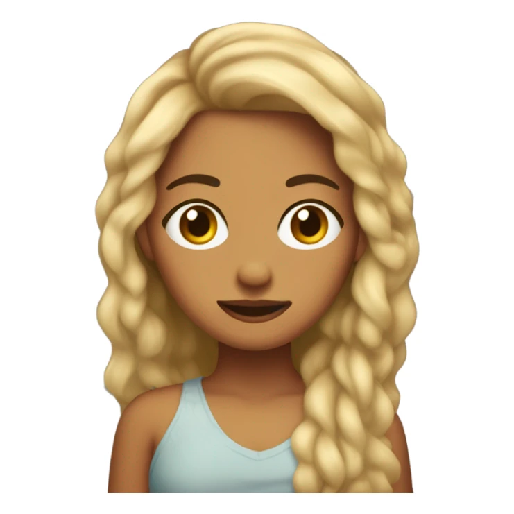 chica con cabello mediano largo con ondas, con ojos marrones oscuros, y de tez trigeña sticker