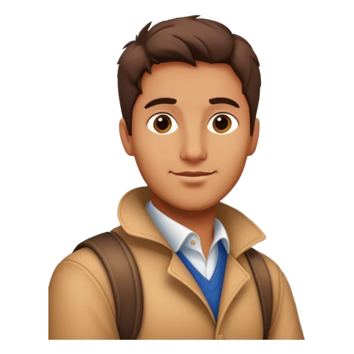 Italian guy in front of Pisa tower sticker