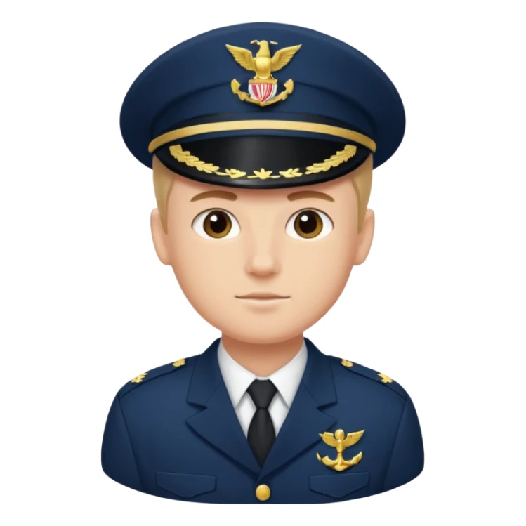 male navy soldier, bulgy face. sticker