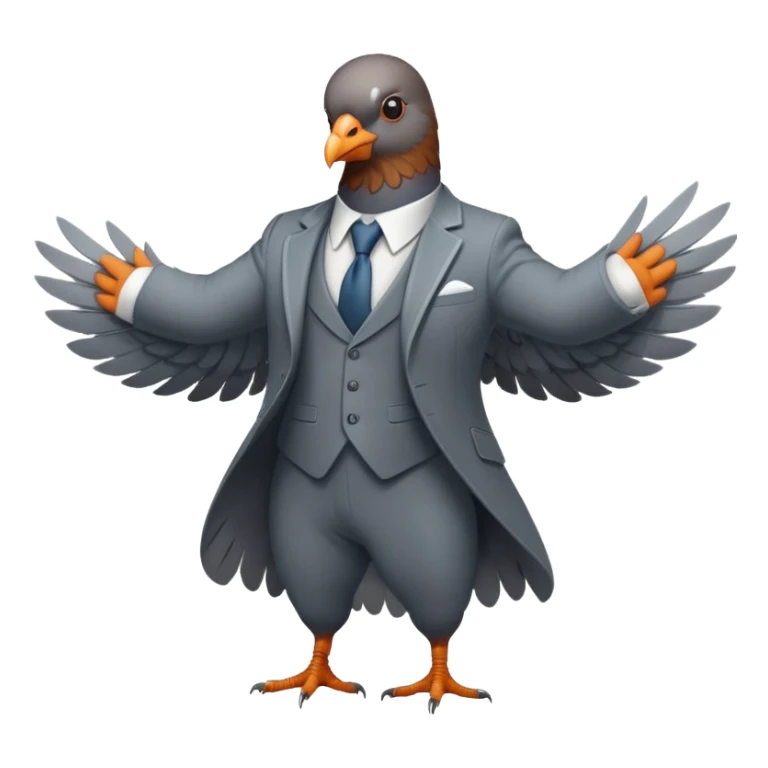 Pigeon in Suit Levitating sticker