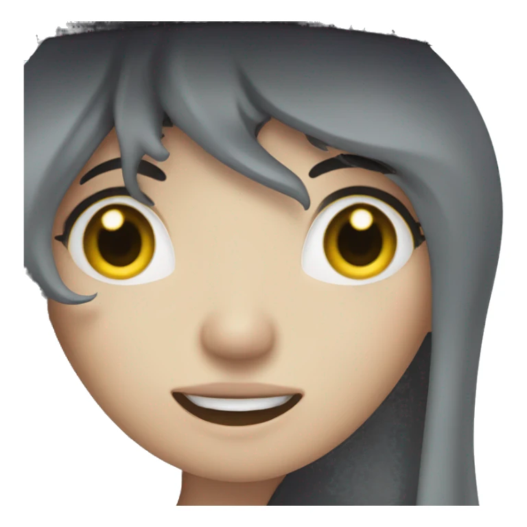 Pale Long Dark Hair Witch gossiping sticker