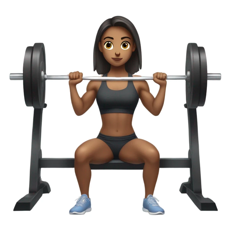 Gym girl benchpress  sticker