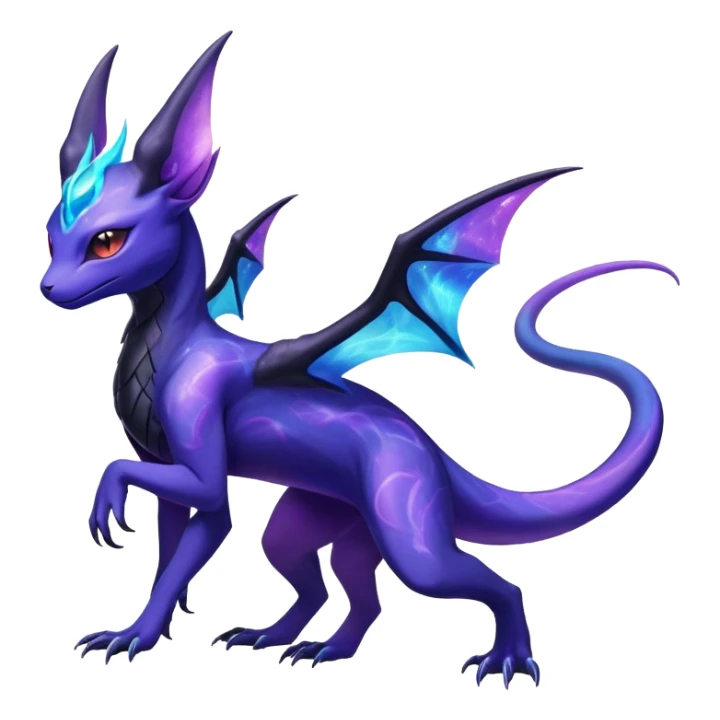 Shiny Ethereal Celestial Nebulae Salandit-Noivern-Espeon-Hybrid (Full body) sticker