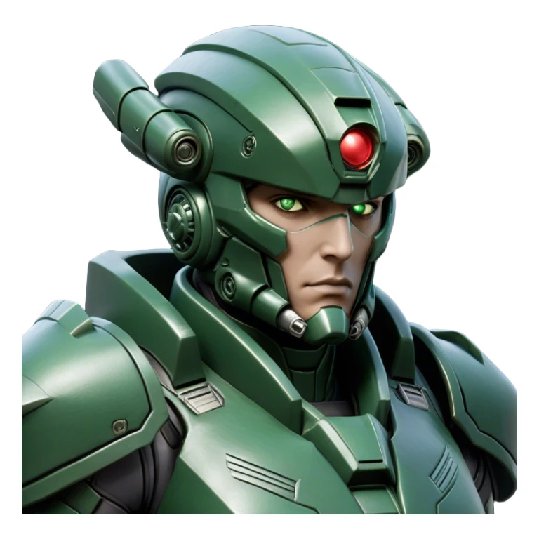 Cinematic Realistic StarCraft Terran Marine Portrait, head tilted epicly and inquisitively, showcasing a commanding presence and battle-hardened spirit. His steely gaze, set against intricately engineered tactical armor in dark green and grey, is rendered with lifelike clarity and dramatic lighting, high shine, epic and awe-inspiring, embodying the futuristic valor of a Terran warrior. sticker