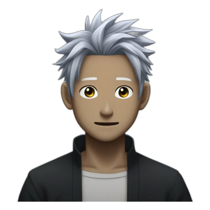 Yuuta avec les cheveux noirs jujutsu kaisen sticker
