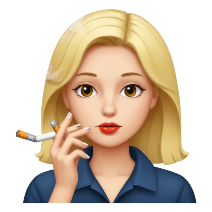 Girl smoking sticker