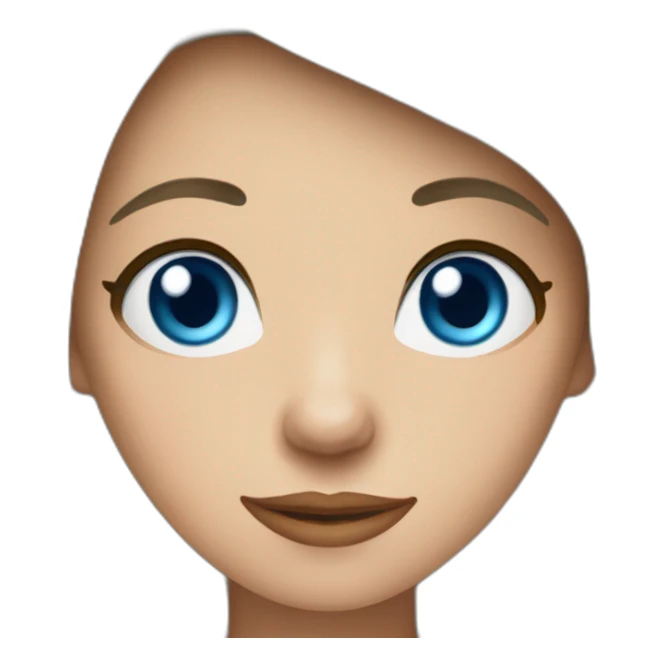 Brunette Female blue eyes tiredChristmas elf sticker