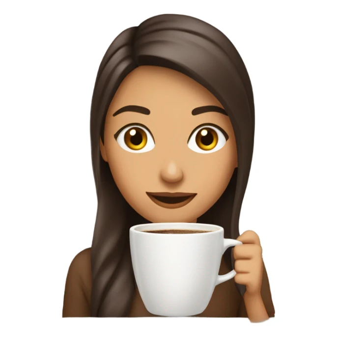 Una chica bebiendo café sticker