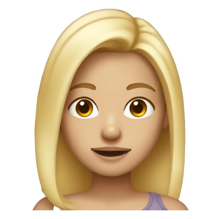 Girl with blonde hair and pimples sticker