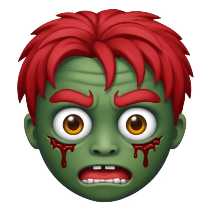 Eu quero fazer um memoji de zombie com cabelo cacheado sticker