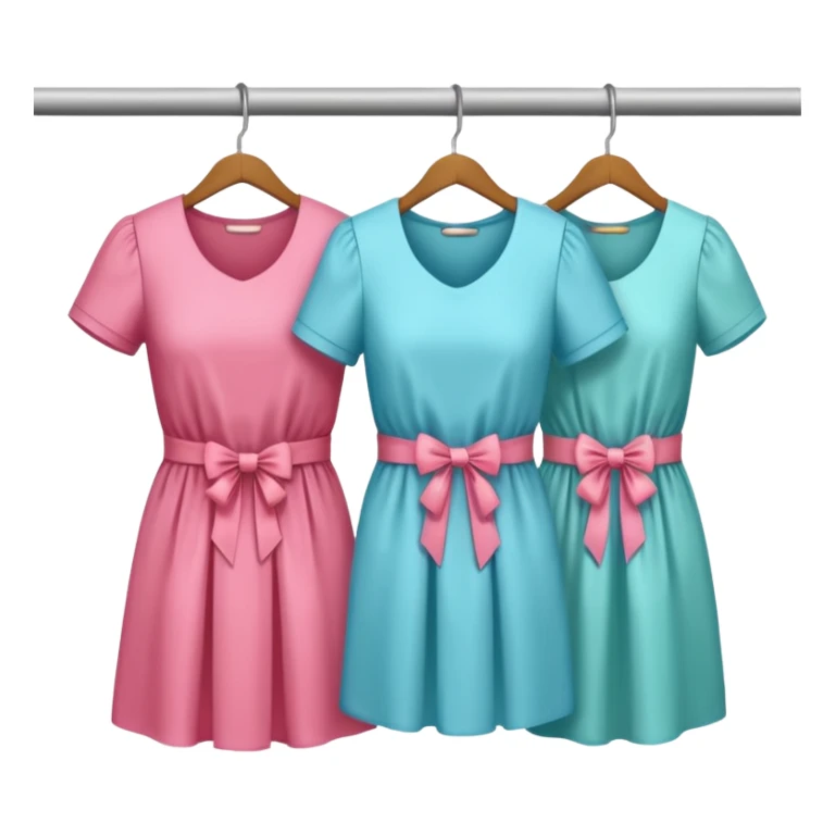Clothing Store – racks of folded shirts and hanging dresses.

 sticker