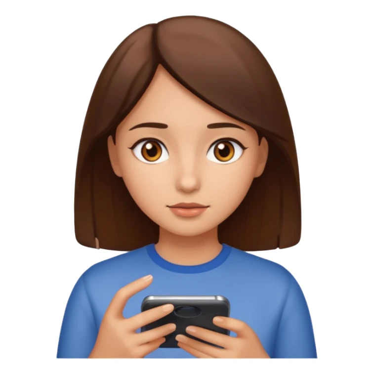 girl look at phone sticker