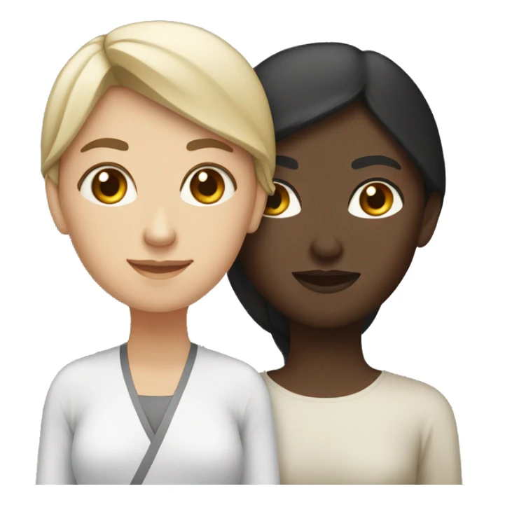 Black skinned Arab and Asian white woman sticker