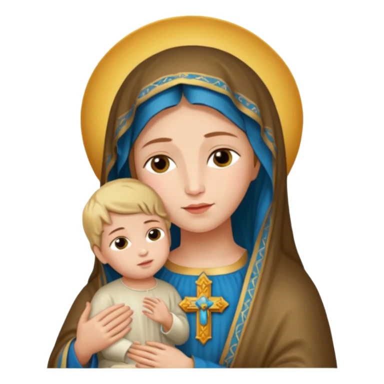Virgen María con niño Jesús sticker