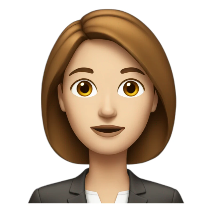 white woman executive with brown hair sticker