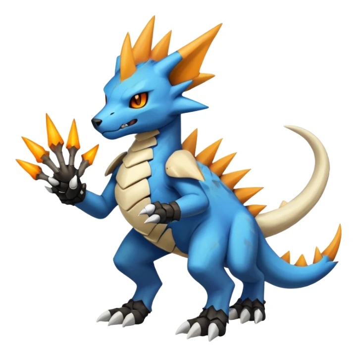 Manectric-Luxray-Cubone-Marowak-Draco-Fakémon-hybrid-creature (full body), 4 legs sticker