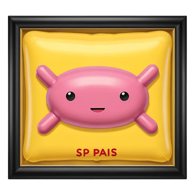  paris SPAM meat jeff koons style inflatable sculpture art  sticker