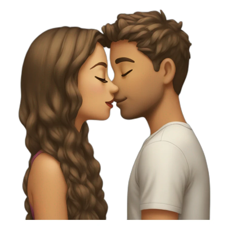 Girl kiss sticker