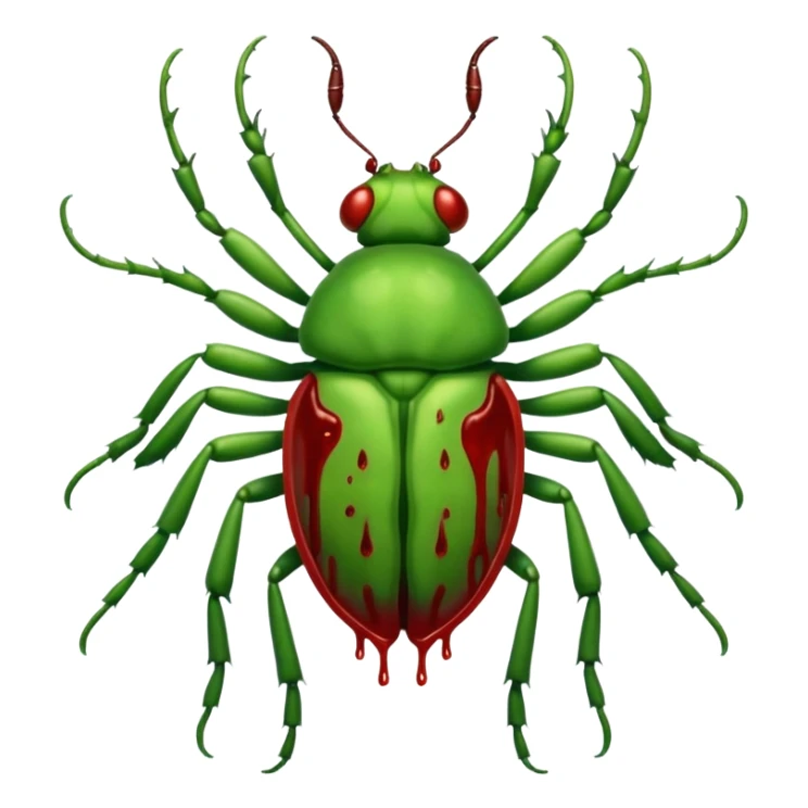 A green bloody bugger to be used an enemy fire in game play sticker