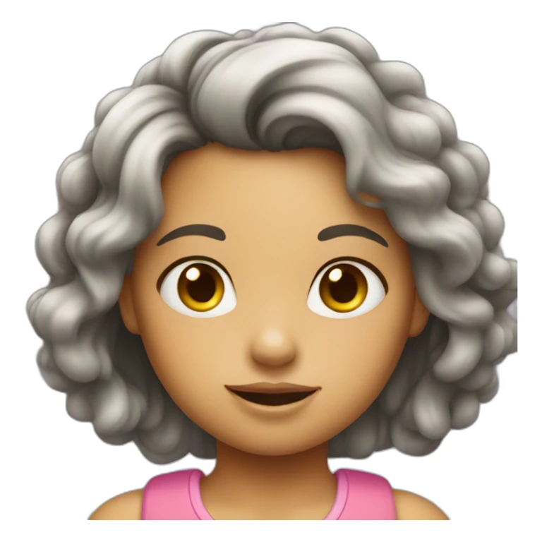 Little girl in roller sticker