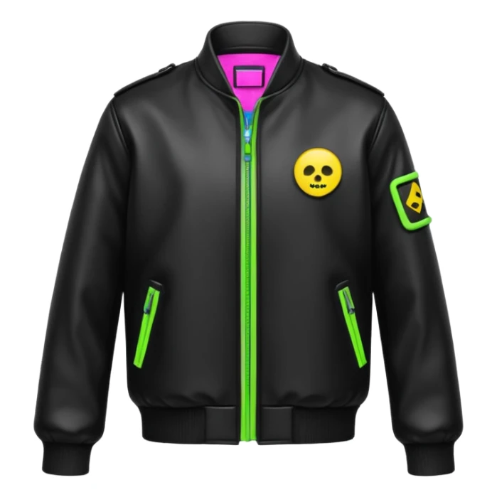 neon color Russian underground fashion jacket sticker