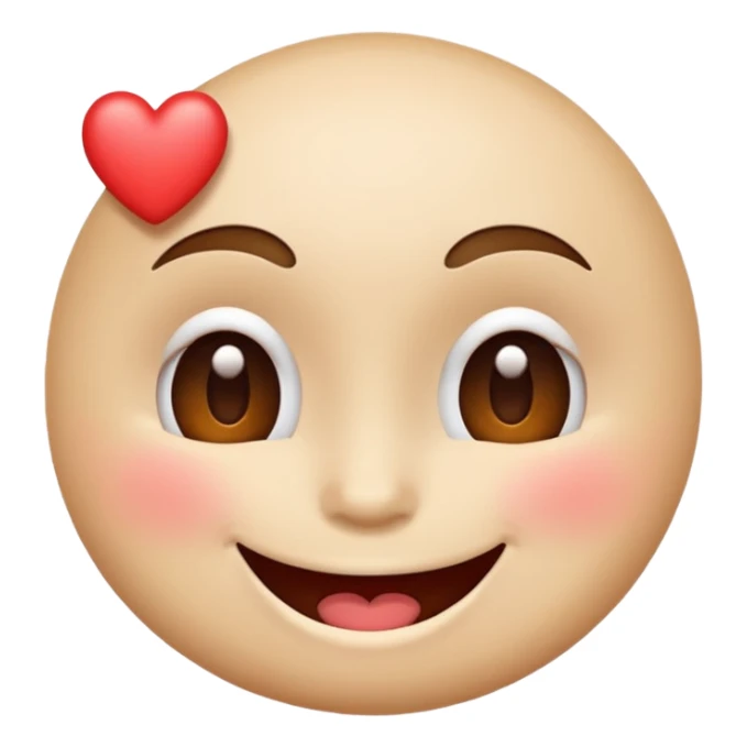 discreet suggestive emoji, a pair of lips biting or a winking face with a heart sticker