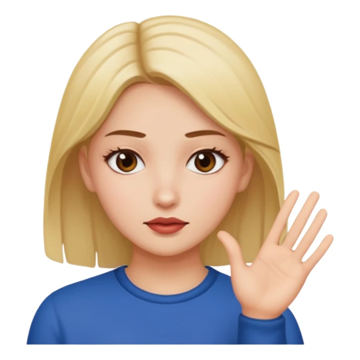 a girl doing🤏🏼 with her hand and she be doing 😙this face sticker