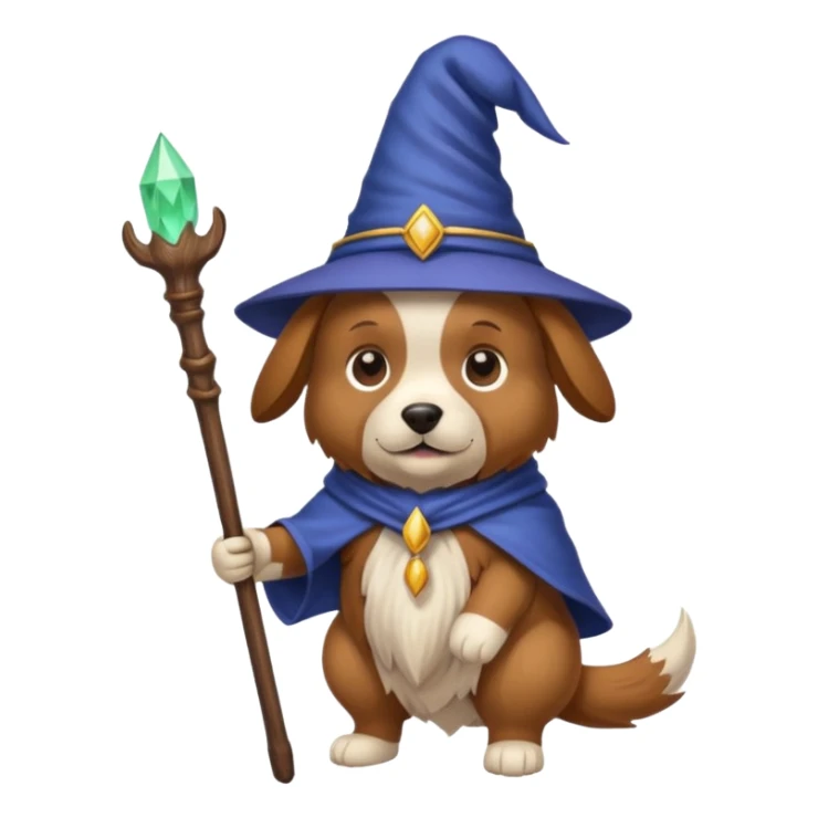 Dog wizard sticker