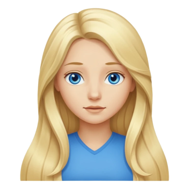 Long hair blonde girl sticker