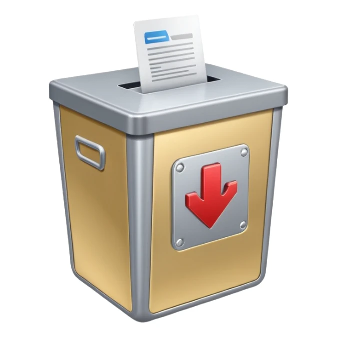 Caja de votos moderna  sticker