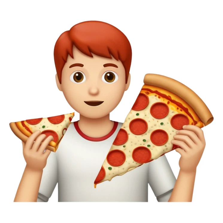 Eating pizza sticker
