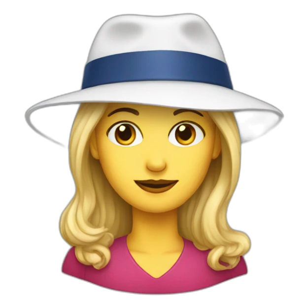 white woman in trump hat sticker