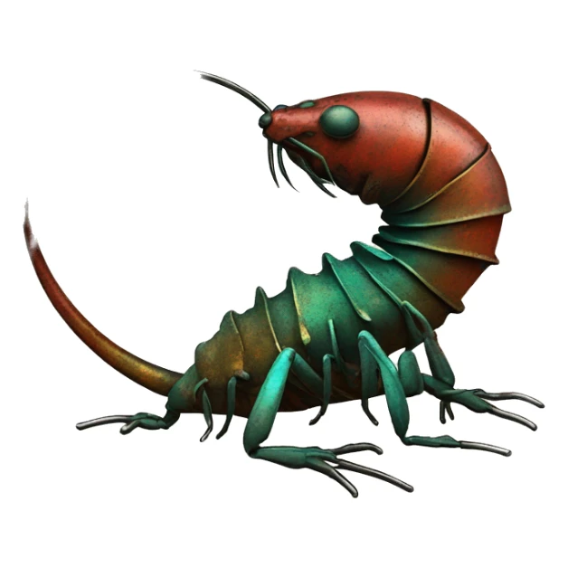 Black red gold green cyan rusty grunge effect scratched patina rat mouse scorpion tail stinger  sticker