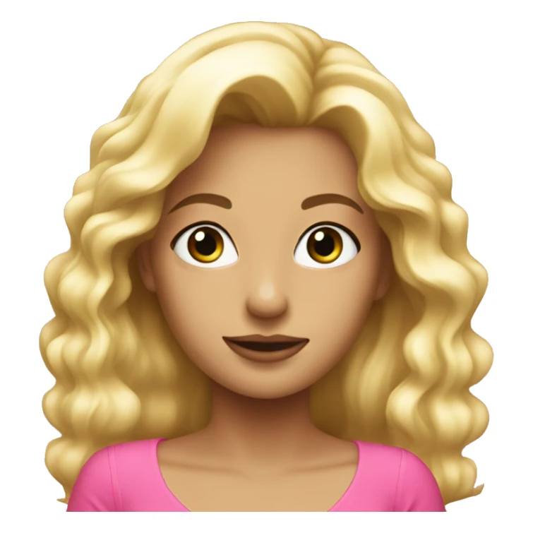 Hot blonde girl with pink dress sticker