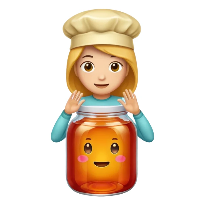 Wearing a jar of ￼jelly costume sticker