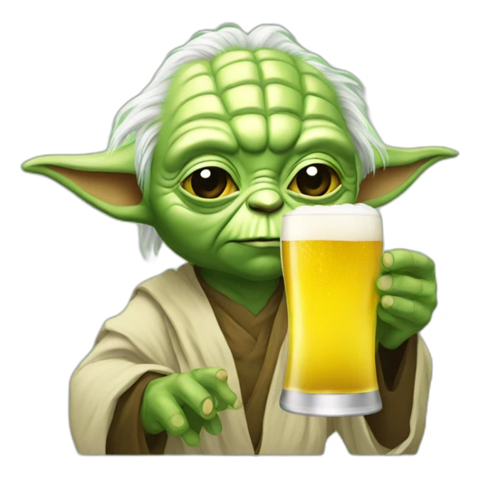 Yoda drink beer sticker